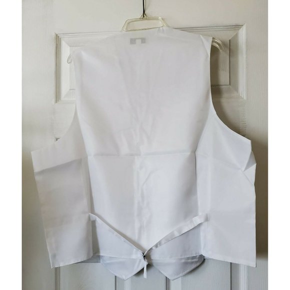 ST. PATRICK WHITE PAISLEY MENS DRESS VEST SIZE XS NWOT - Picture 6 of 9